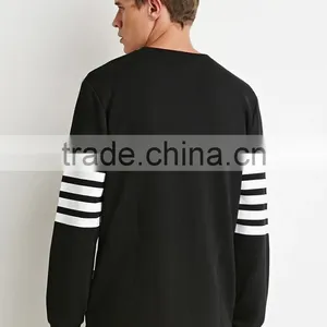 Wholesale Striped Box Print Sweatshirt Custom Design Men's Crew Neck Sweatshirt thumbnail-2
