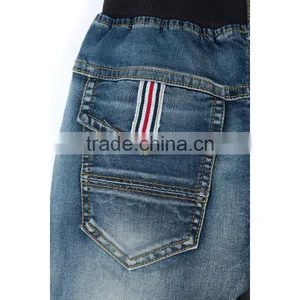Top Quality Embroidery Patch Pocket Boys Ripped Jeans Regular Fit Kids Jeans for Autumn thumbnail-3