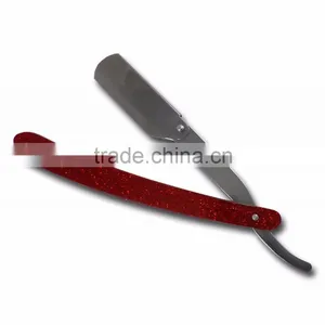 Red Handle Metal Straight Razor thumbnail-1