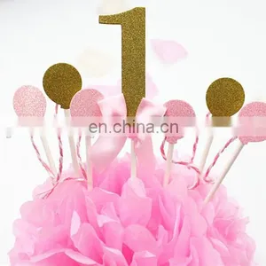 Unique Design Balloon Shape Baby 1 With Bow Birthday Cake Toppers thumbnail-5