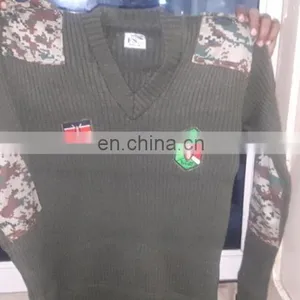 Military Sweater With Camouflage Patches thumbnail-3
