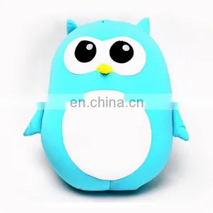 Cartoon Blue Color Soft Plush Stuffed Animal Owl Toy u Shape Neck Pillow Case 2 in 1 Reversible Travel Car Neck Pillow thumbnail-3