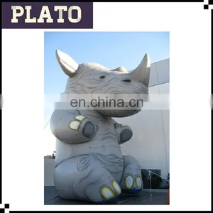 Giant Inflatable Rhinoceros Inflatable Animal Model for Outdoor Advertising thumbnail-1