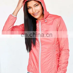 High Quality Unisex Black Waterproof Windbreaker Jacket 100 Polyester thumbnail-1