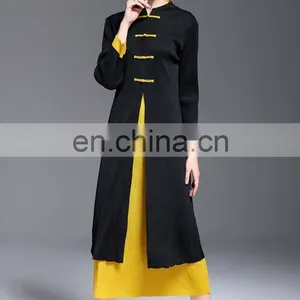 2017 Casual Style Ladies Two Tone Color Blocked Dress thumbnail-3
