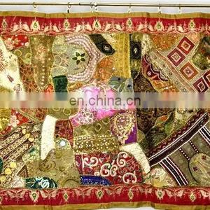 Old Saree Patchwork Tapestry thumbnail-1