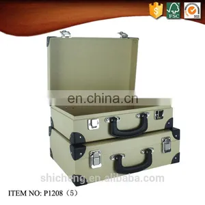 Kraft Paper Cardboard Suitcase Portable Box With Handle for Children thumbnail-1