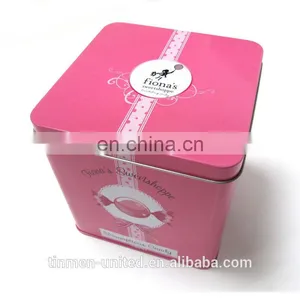 New Design Christmas Gift Square Cookies Tin Box thumbnail-1