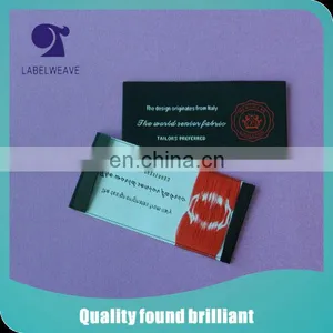 High Density Woven Labels for Men's Suit Factory thumbnail-1