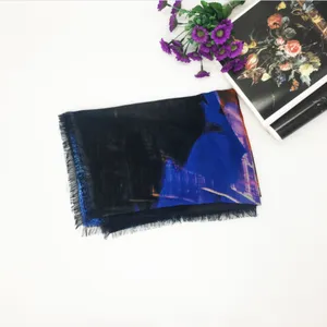 High Quality Fashionable Design Custom Logo Digital Print Silk Scarf thumbnail-2