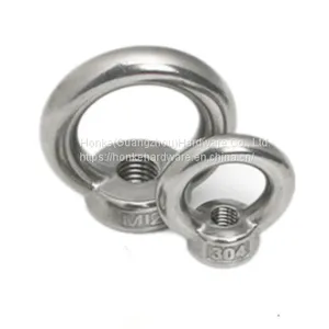 High Polished Lifting Bolt Stainless Steel AISI304/316 Hks3061 M10 Eye Nut thumbnail-1