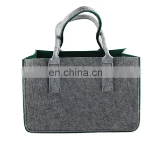 Big Space Green Color Christmas Small Bags Shopping Felt Tote Bag thumbnail-1