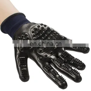 Custom Logo Pet Dog Hair Removal Grooming Silicone Glove thumbnail-2