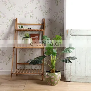 Novel Garden Supplies Flower Pattern Custom Cheap Fancy Green Unique Plants Pots Ceramic for Indoor Veranda thumbnail-1