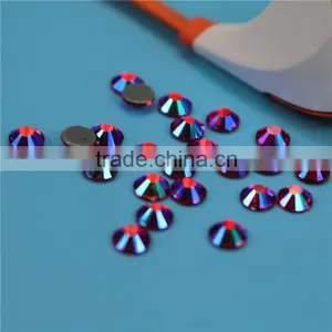 High Quality Siam ab Colour Non Hotfix Motif Designs Rhinestone Girl Dress Garment Accessories thumbnail-5