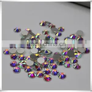 Top Quality Very Bright Nail Art Rhinestones Crystal AB Clour Silver Flatback Non Hot Fix Rhinestone for DIY Nails Decoration thumbnail-3