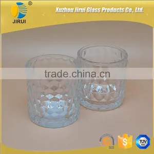 Cylinder Glass Candle Holder With Engraved Design thumbnail-4