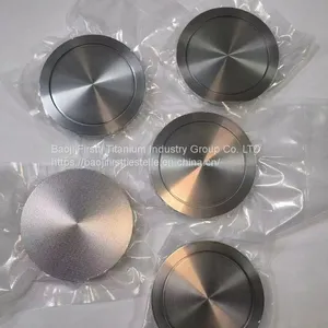 Shaanxi Baoji Titanium Round Target High Purity Titanium Target GR1 GR2 Titanium Target, Uniform Film Formation thumbnail-1
