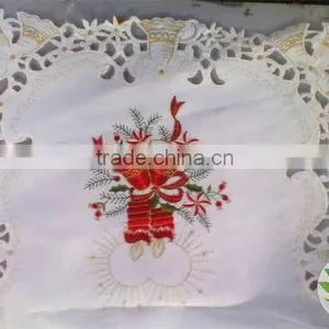 2014 Best Selling Christmas Linen Hand Embroidery Designs Tablecloth Lmzc1001(5) thumbnail-1