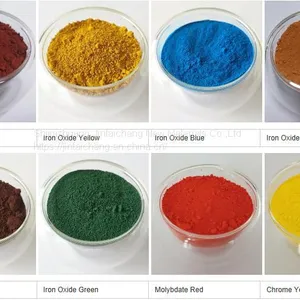 Green/Yellow/Black/Red /Brown /Blue/Orange Fe2o3 Nano Powder Inorganic Iron Oxide for Colorful Cement thumbnail-3