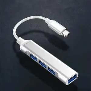 4 Ports USB C Hub 4 in 1 Docking Station USB 2.0 USB 3.0 Hub For Macbook Pro Port Adapter PC Tablet thumbnail-1
