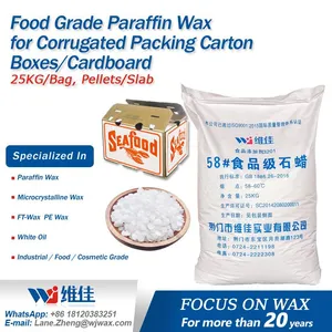 Food Grade Paraffin Wax for Corrugated Packing Carton Boxes/Cardboard thumbnail-1