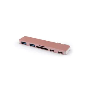 Laptop Partner 5Gbps Rate Dual USB-C Docks With Card Reader thumbnail-1