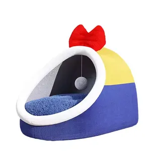 Cat Nest Pet Supplies Cat Beds Removable Washable Pet Soft Warm Winter House Plush Pet Sleeping Bed thumbnail-1