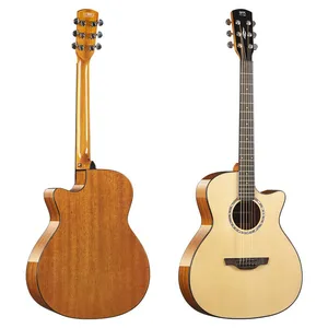 Stock 41 Inch GA Body High Grade Fashion Style Solid Wood Acoustic Guitar thumbnail-3