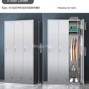 Chic Stainless Steel Storage Locker With 3-Point Secure Locking System & Scratch-Proof Surface, 450mm Deep Tool Cabinet for Garage & Private Workshop thumbnail-2