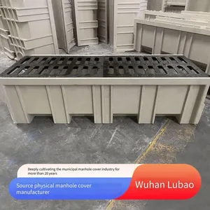 Lubao Composite Resin Finished U-shaped Drainage Trench Manufacturer 250*250 for Factory, Garden, Green Space, Square and Road thumbnail-2
