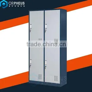 Promotional Unassembled Double Tier 4 Doors Metal Wardrobe Lockers for School Gym Locker thumbnail-2