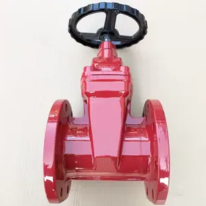 ANSI Fire Water Flange DarkWedge Signal Gate Valve Groove Soft Seal Cast Iron Fire Signal Valve thumbnail-2