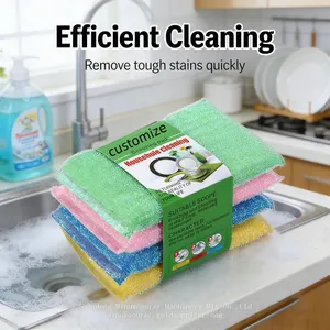 Pastel Color Scrub Sponges Absorbent Dish Sponges for Kitchen & Bathroom thumbnail-3