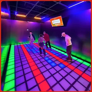 Interactive Led Glowing Floor Tiles for Jumping Grid Square Game, Gravity-sensing Equipment for Escape Room, Factory thumbnail-2