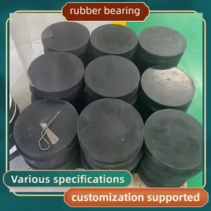 Anti Vibration Rubber Bridge Support Wear Resistant Elastomeric Bridge Rubber Bearing for Bridge Construction thumbnail-1