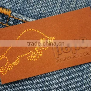 New Wholesale Super Quality Custom Made Embossed Leather Patches thumbnail-2