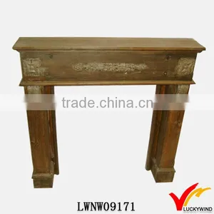 France Country Antique Wooden Fireplace Mantel thumbnail-1