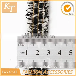 Top Quality Check Pattern Lace Trimming With Fringe thumbnail-3