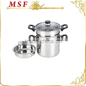 MSF-L3918 American 24cm or 20cm Stainless Steel Steamer Pots 4pcs Food Steamer Set thumbnail-4