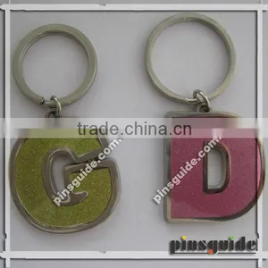 Specialized Manufacturer Eco-friendly Custom Made Metal C Letter Keyring Exquisite For Promotional Gift thumbnail-1