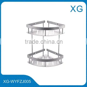 Bathroom Wall Mounted Corner Shelves/Hot Sale Metal Chrome Bathroom Shelf /corner Rack thumbnail-5
