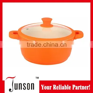 Ceramic Soup Pan With Silicon Nob and Protector/28cm Induction Soup Pot/Die Cast Aluminum Stock Pots thumbnail-1