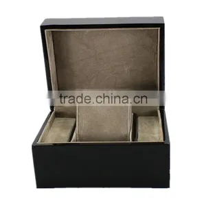 Black Lacquered Finished Wood Watch Gift Box Watch Packaging Box thumbnail-2