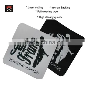 Customized High Quality Iron on Woven Patch for Bowling Bags thumbnail-1