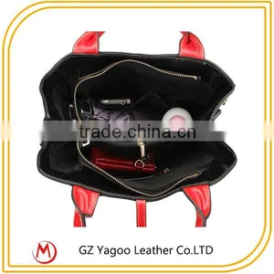 Fashion High Quality Big Simple Smooth Black Felt Tote Bag Supplier thumbnail-5