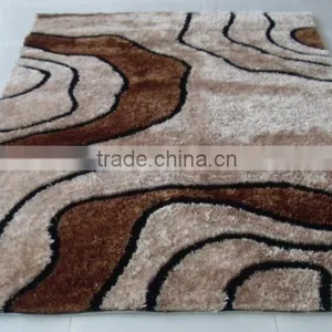 Korea Shaggy Carpet Rose Shape Red Silk Carpet, Mat,rug for Door thumbnail-3