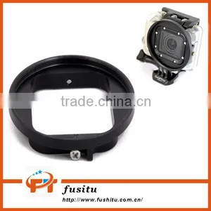 Shackle Black 58mm Aluminum Alloy UV Lens Filter Ring Adapter For GoPro Hero 3/3+ thumbnail-1