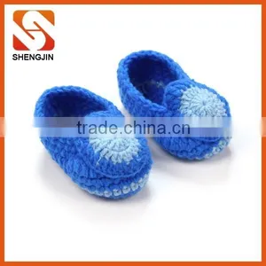 Wholesale Handmade Newborn Baby Knitted Wool Shoes thumbnail-1