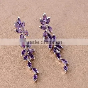 JINSE Fashion Purple Earrings thumbnail-1